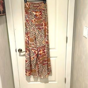 NWOT. Free People Bohemian Palazzo Pants, Size M, Printed, Multi - Color